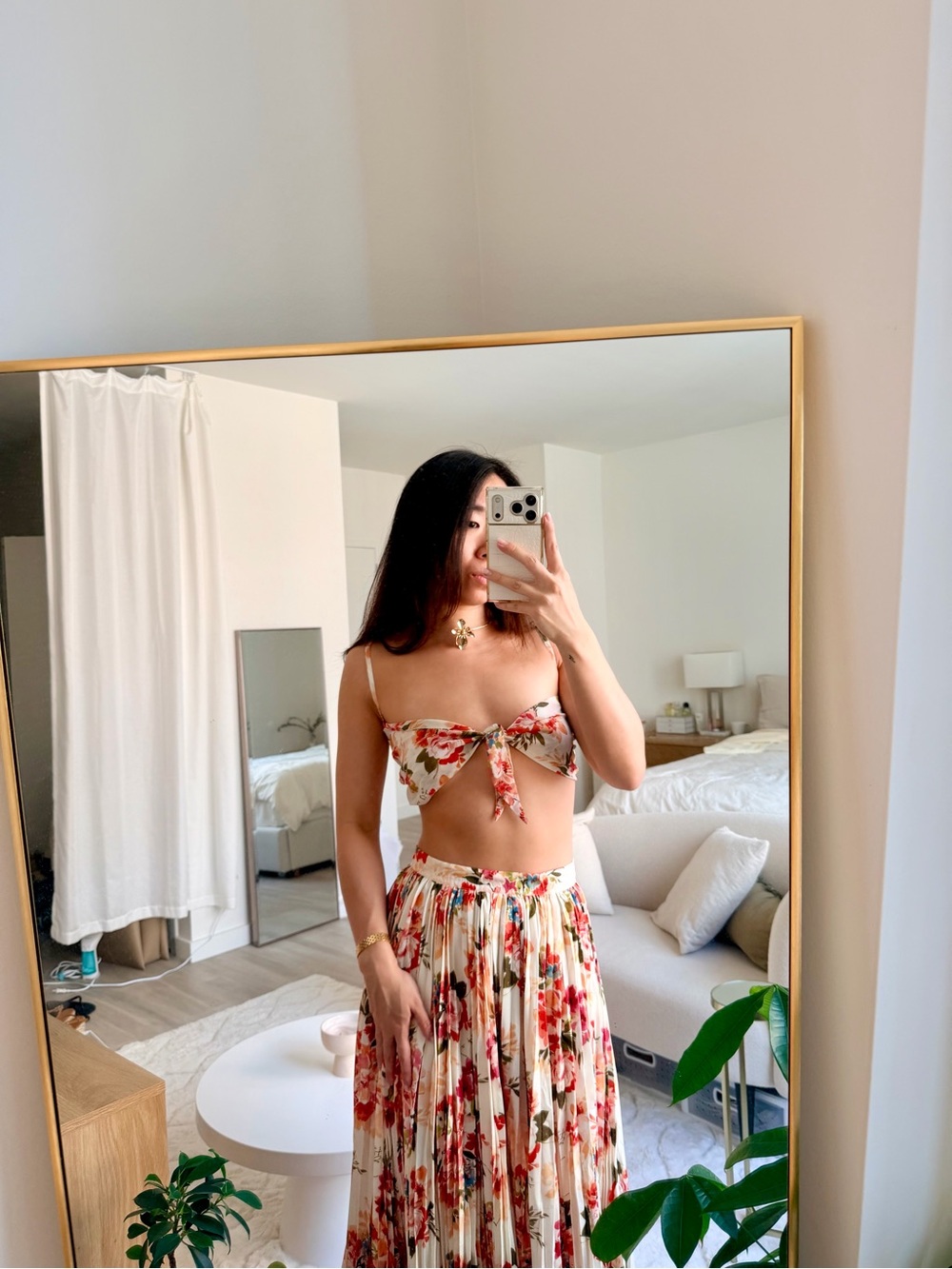 NWT - XS La Porte Tie-Front Crop Top (part of Maxi Set)